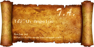 Tóth Angelus névjegykártya